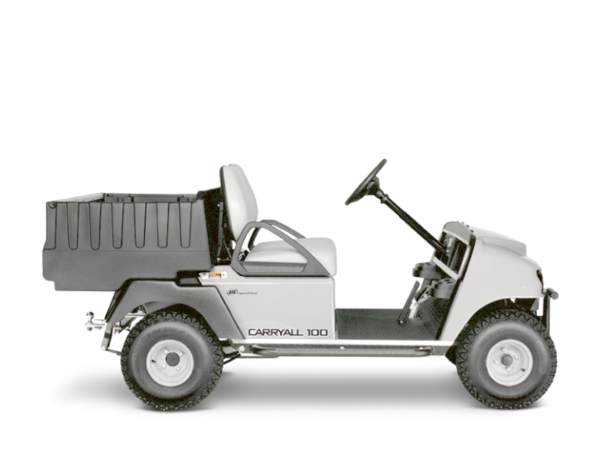 Seitenansicht des elektrischen Nutzfahrzeugs Carryall 100 von Club Car.