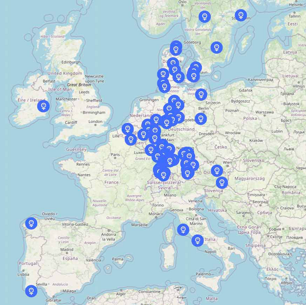 IOTEE Referenzen Übersichtskarte Kunden IOTee in Europa